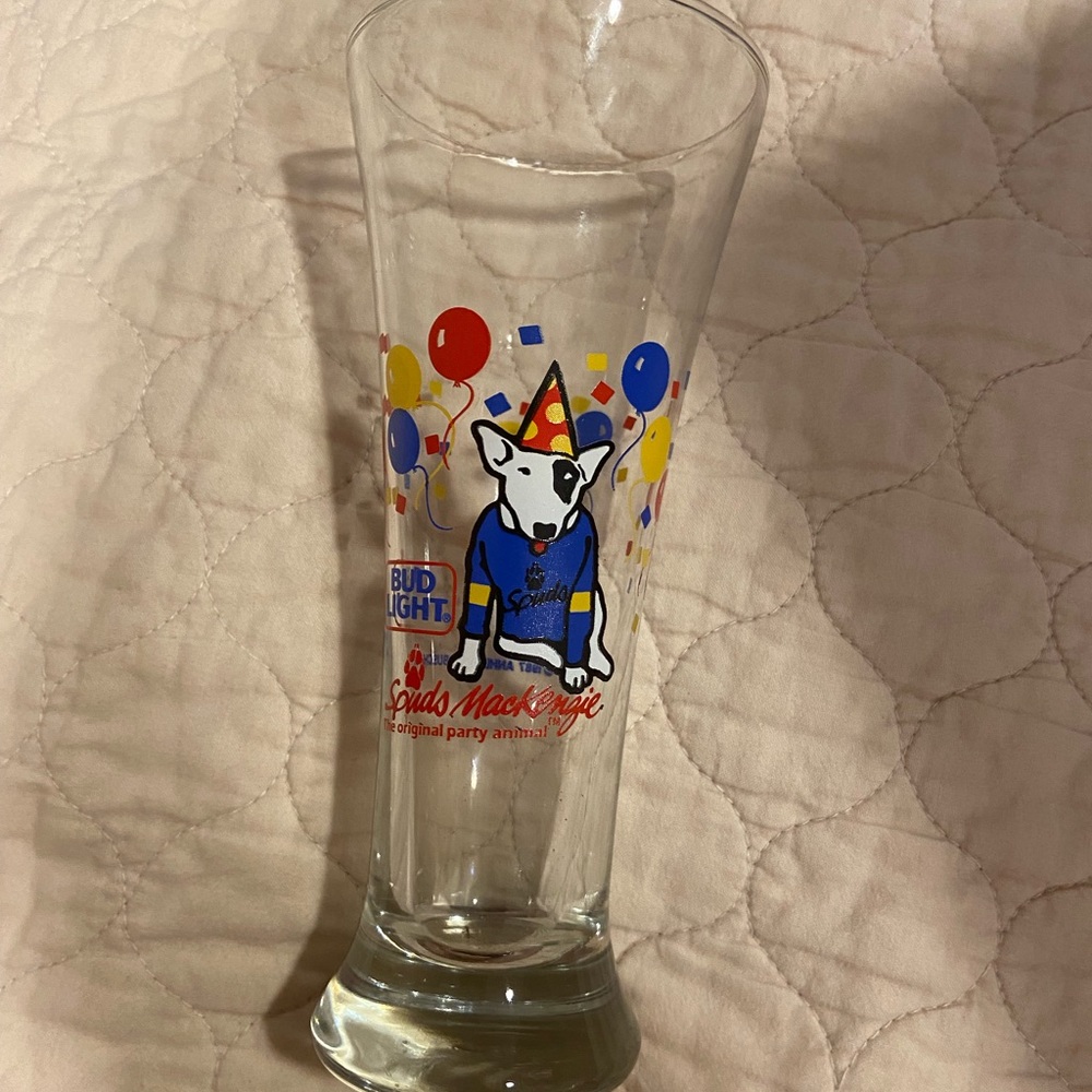Spuds Mckenzie beer glass
